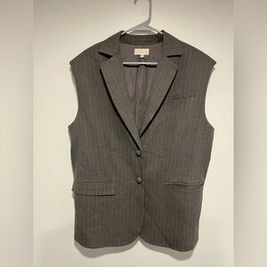 Ronny Kobo Collection Charcoal Pinstripe Vest